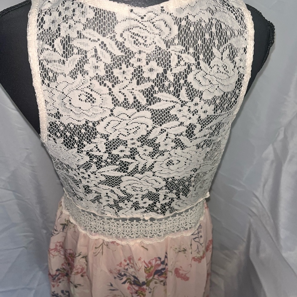 Rue21 Lace Top Floral Mini Dress With Crochet Waist Womens L Cottagecore Boho - Picture 6 of 10